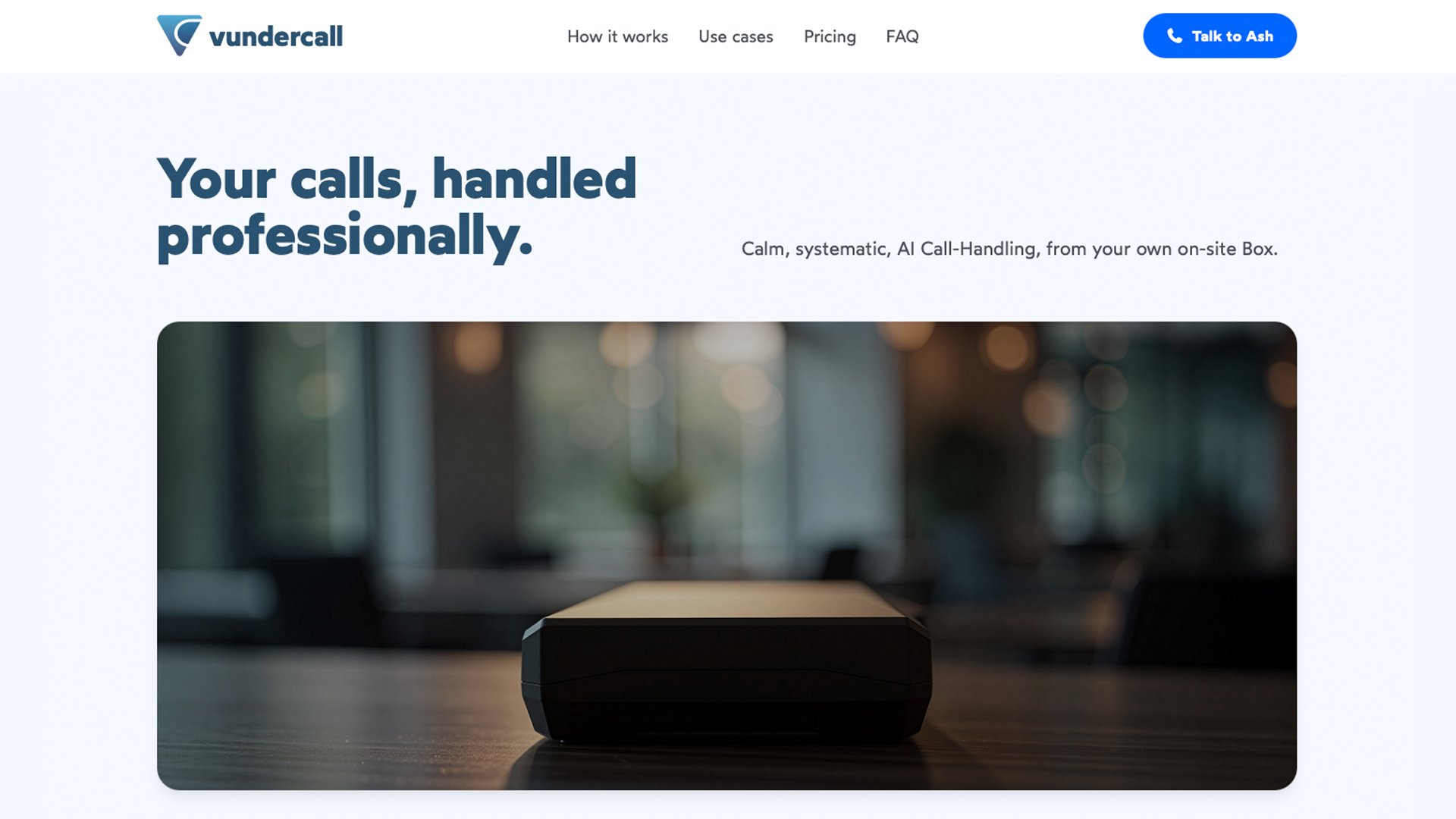 Vundercall Website Screenshot